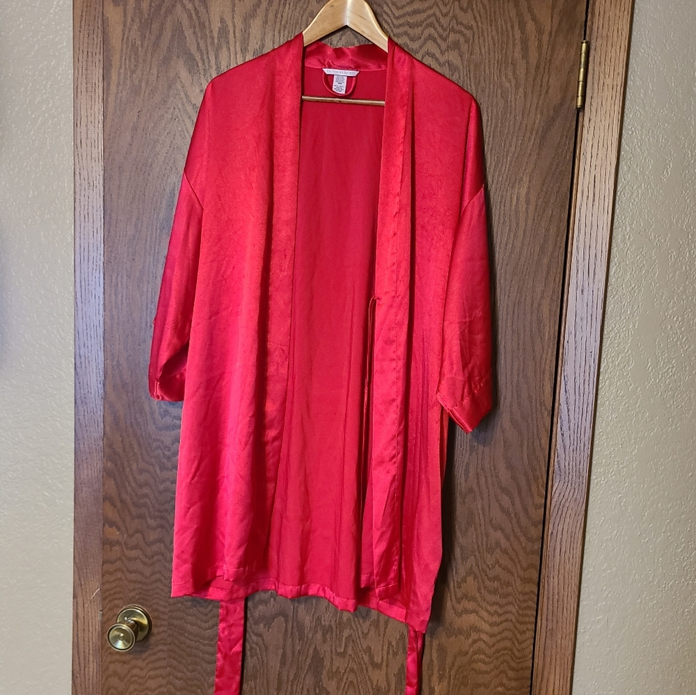 Victoria Secret Red Silk Robe